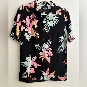 Hollister Black Floral Men's Shirt